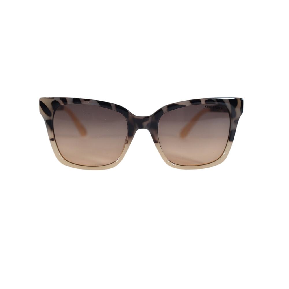 Steve Madden DELEGRO Square Women’s Sunglasses–Beige Leopard / Brown–NWT